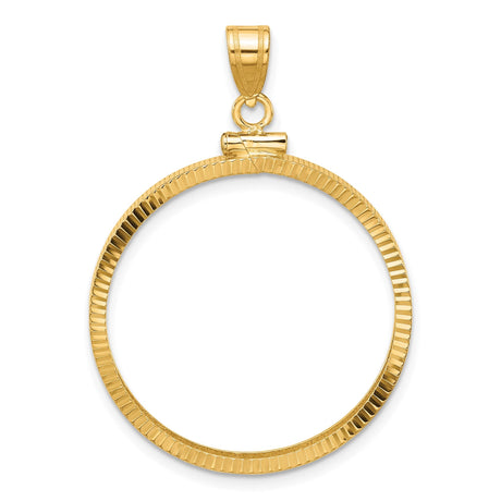 28 mm 10k Yellow Gold coin bezel for 27.5 mm Coin