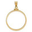 28 mm 10k Yellow Gold coin bezel for 27.5 mm Coin