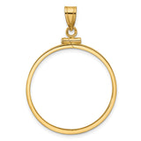 28 mm 10k Yellow Gold coin bezel for 27.5 mm Coin