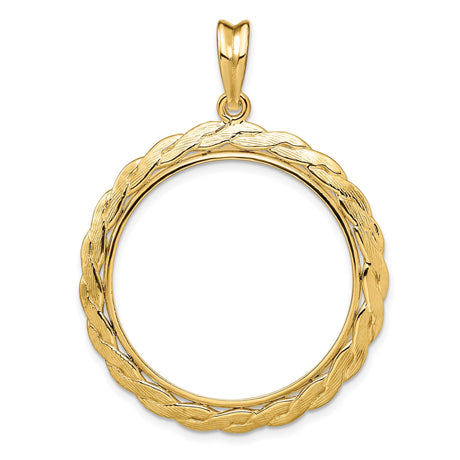 28 mm 14k Yellow Gold coin bezel for 27.5 mm Coin