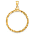 28 mm 14k Yellow Gold coin bezel for 27.5 mm Coin