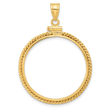 28 mm 14k Yellow Gold coin bezel for 27.5 mm Coin