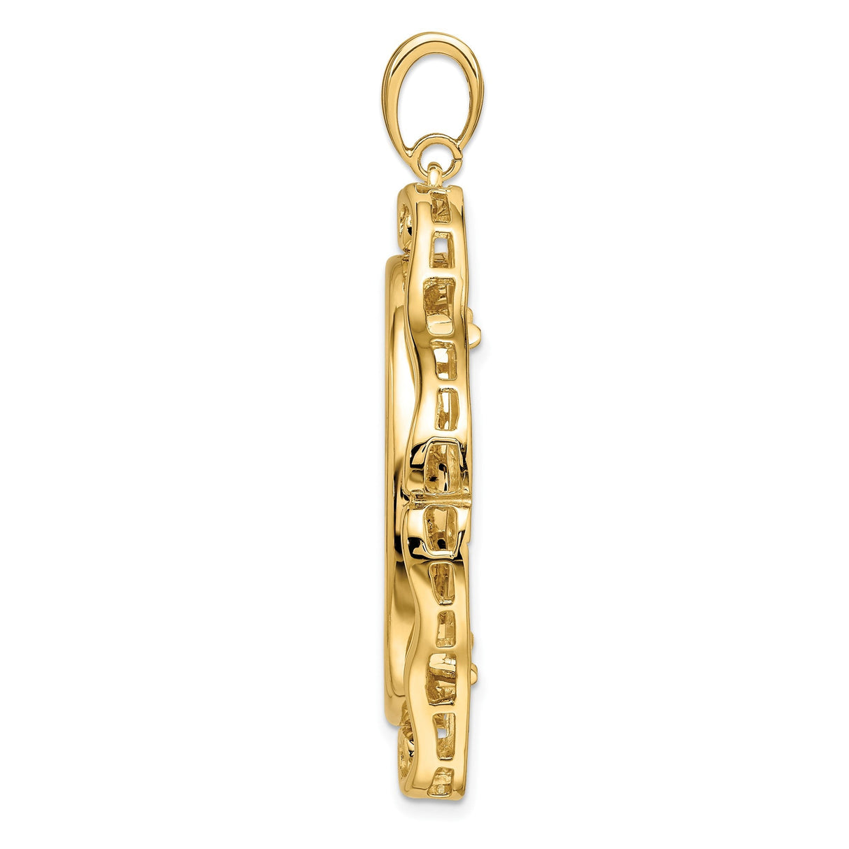 30 mm 14k Yellow Gold coin bezel for 30 mm Coin — alternate view