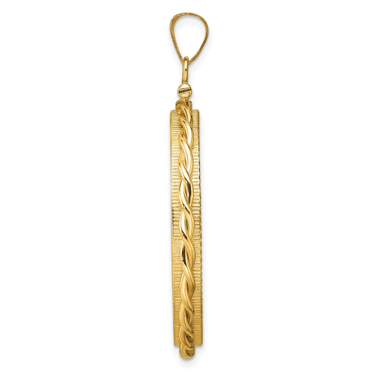 30 mm 14k Yellow Gold coin bezel for 30 mm Coin — alternate view