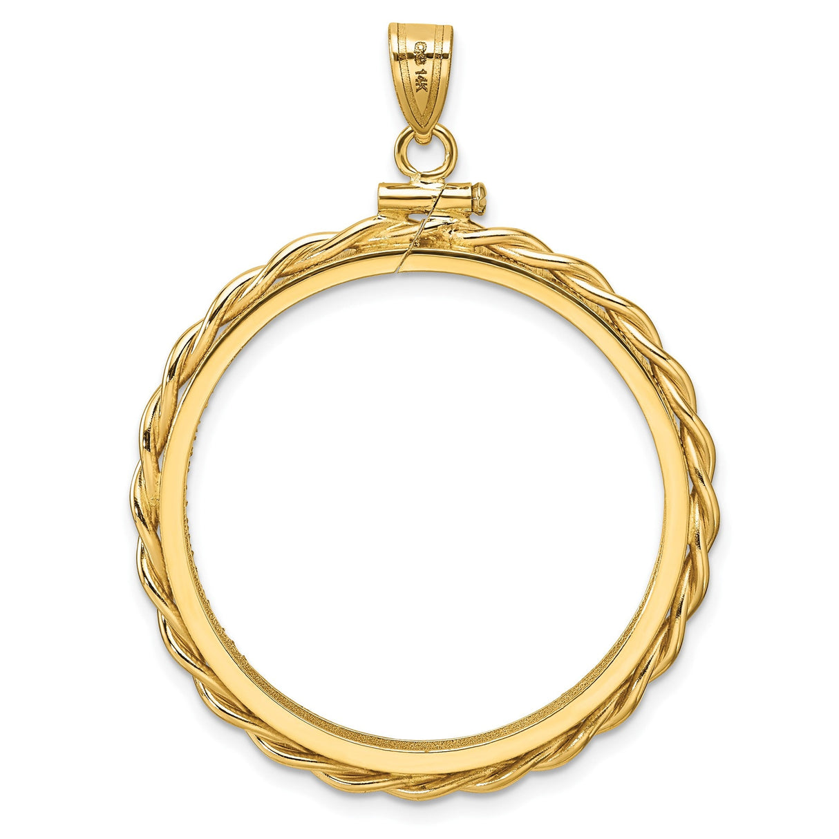30 mm 14k Yellow Gold coin bezel for 30 mm Coin — additional image