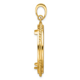 30 mm 14k Yellow Gold coin bezel for 30 mm Coin — alternate view
