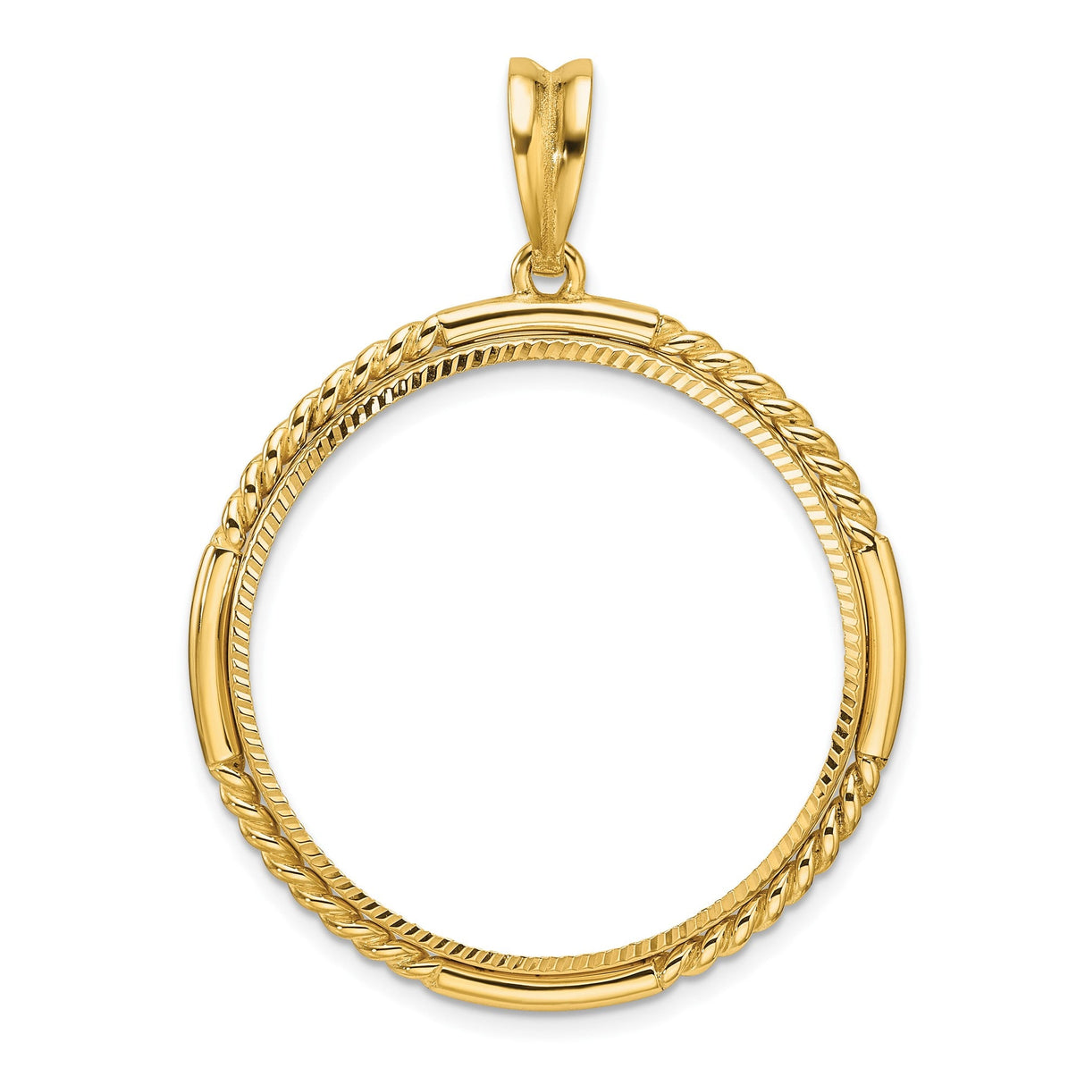 30 mm 14k Yellow Gold coin bezel for 30 mm Coin