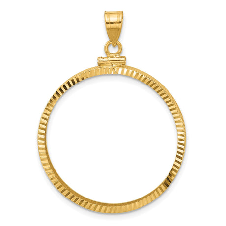 30 mm 14k Yellow Gold coin bezel for 30 mm Coin