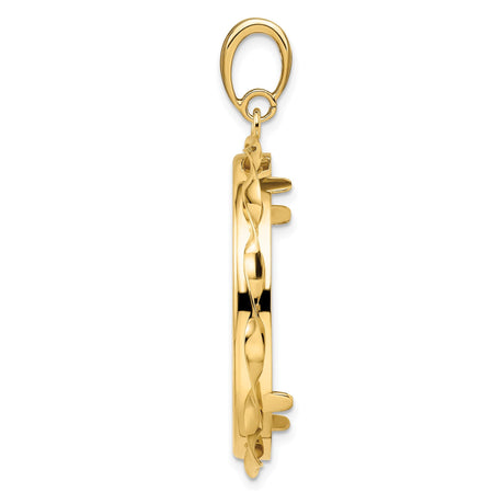30 mm 14k Yellow Gold coin bezel for 30 mm Coin — alternate view