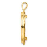 30 mm 14k Yellow Gold coin bezel for 30 mm Coin — alternate view