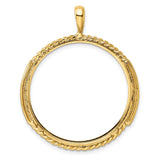 30 mm 14k Yellow Gold coin bezel for 30 mm Coin — additional image