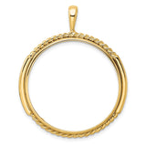 30 mm 14k Yellow Gold coin bezel for 30 mm Coin