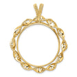 30 mm 14k Yellow Gold coin bezel for 30 mm Coin