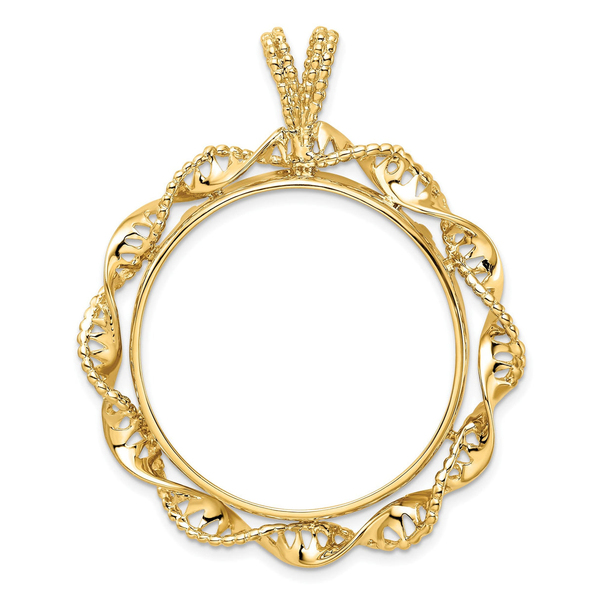 30 mm 14k Yellow Gold coin bezel for 30 mm Coin