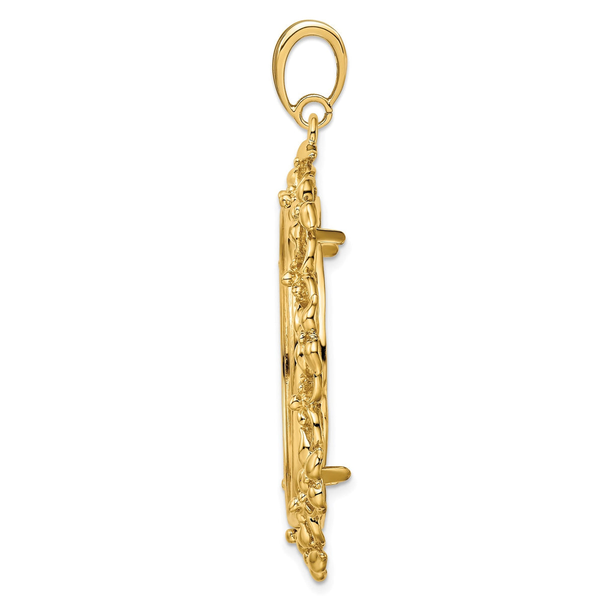 30 mm 14k Yellow Gold coin bezel for 30 mm Coin — alternate view