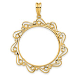 30 mm 14k Yellow Gold coin bezel for 30 mm Coin