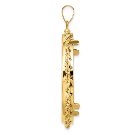 30 mm 14k Yellow Gold coin bezel for 30 mm Coin — alternate view
