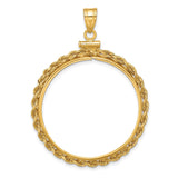 30 mm 10k Yellow Gold coin bezel for 30 mm Coin