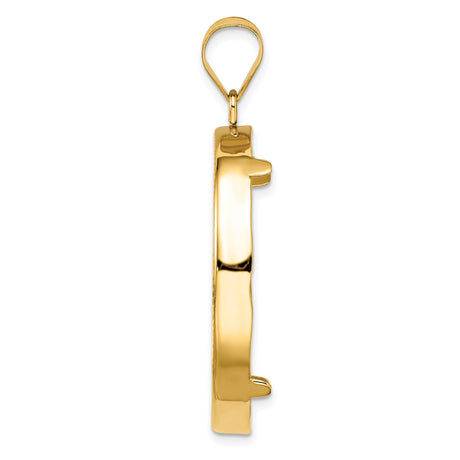 30 mm 14k Yellow Gold coin bezel for 30 mm Coin — alternate view