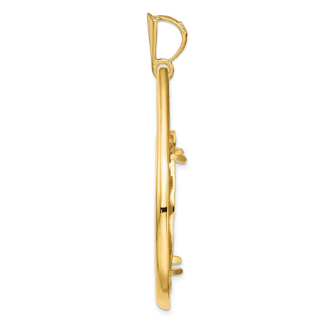 30 mm 14k Yellow Gold coin bezel for 30 mm Coin — alternate view