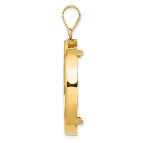 30 mm 14k Yellow Gold coin bezel for 30 mm Coin — alternate view