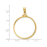 30 mm 14k Yellow Gold coin bezel for 30 mm Coin — size reference (ruler)