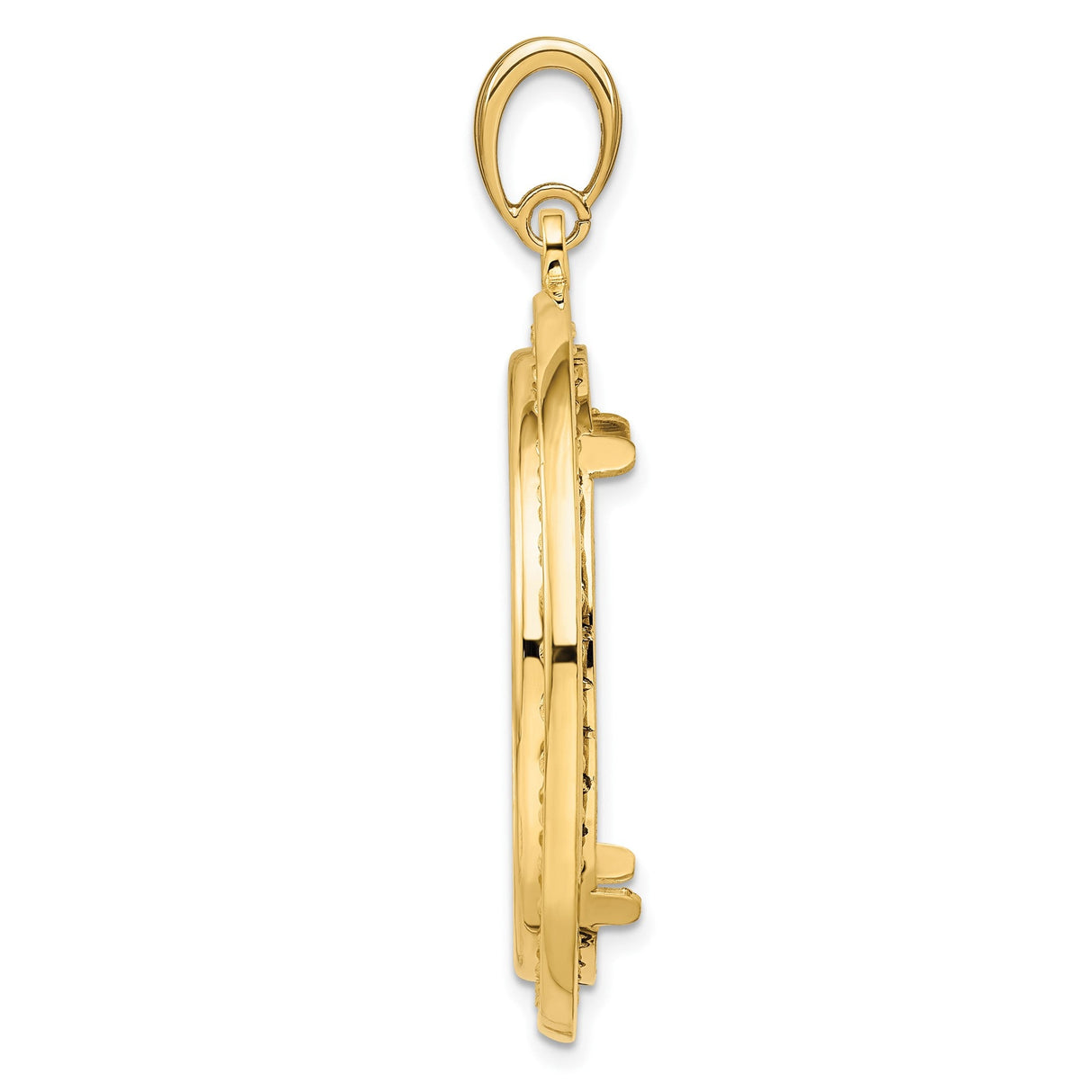 30 mm 14k Yellow Gold coin bezel for 30 mm Coin — alternate view