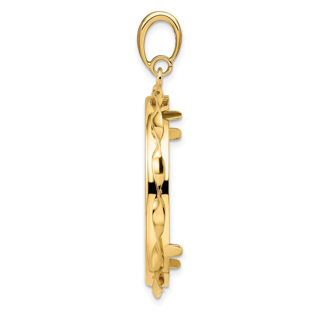 30 mm 14k Yellow Gold coin bezel for 30 mm Coin — alternate view