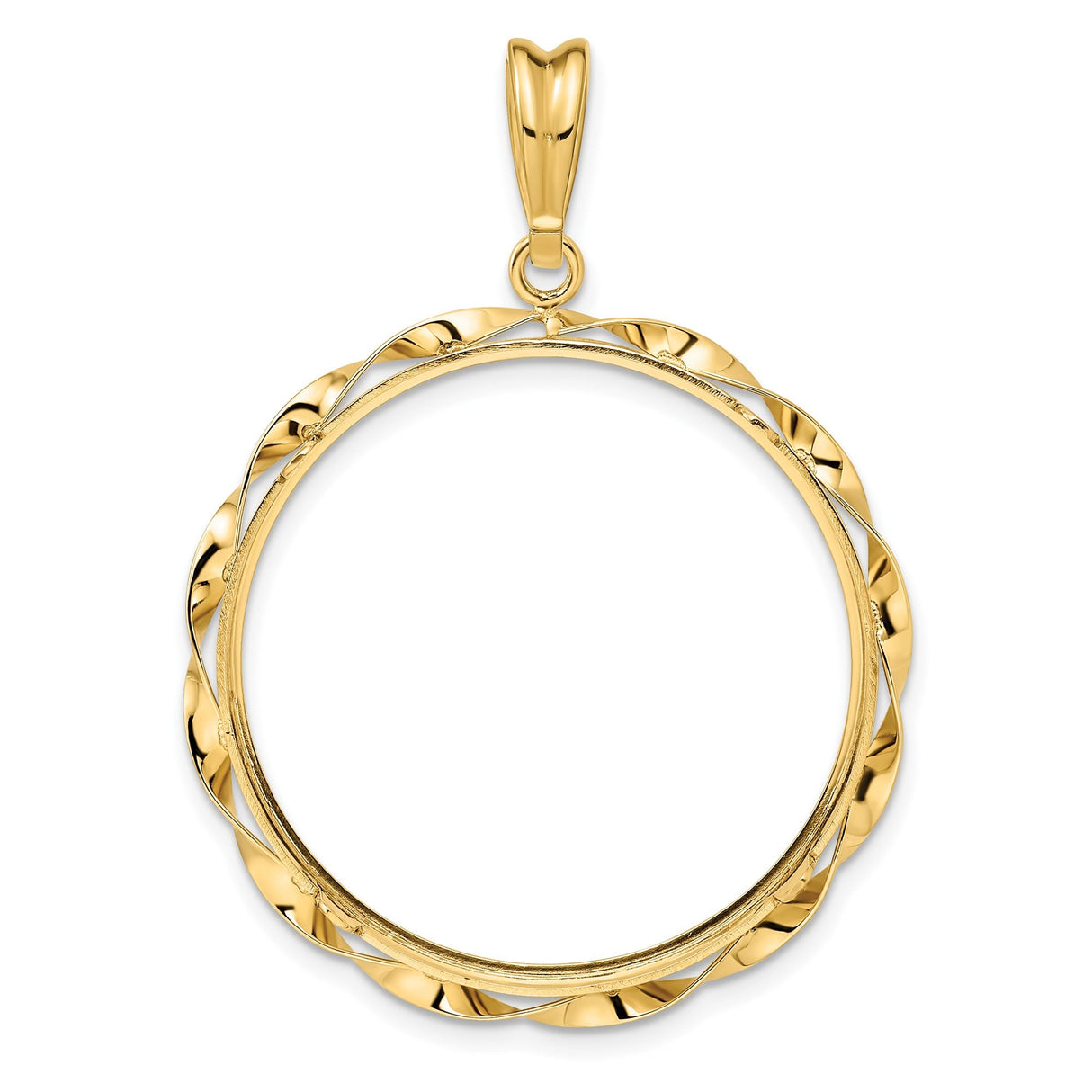 30 mm 14k Yellow Gold coin bezel for 30 mm Coin — additional image