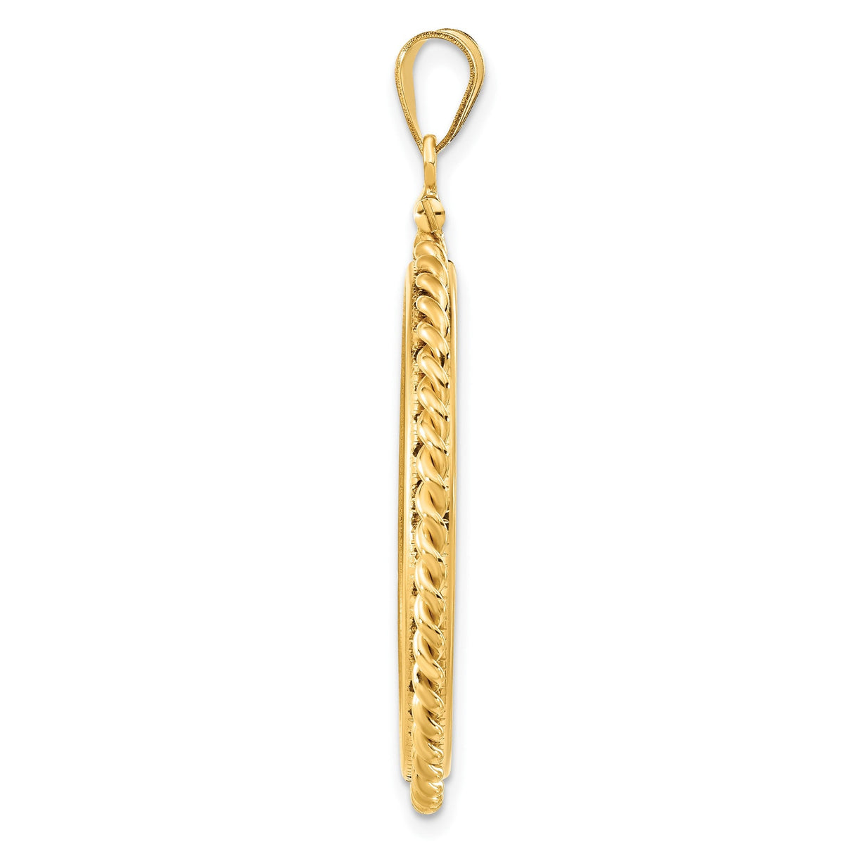 30 mm 14k Yellow Gold coin bezel for 30 mm Coin — alternate view