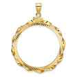 30 mm 14k Yellow Gold coin bezel for 30 mm Coin