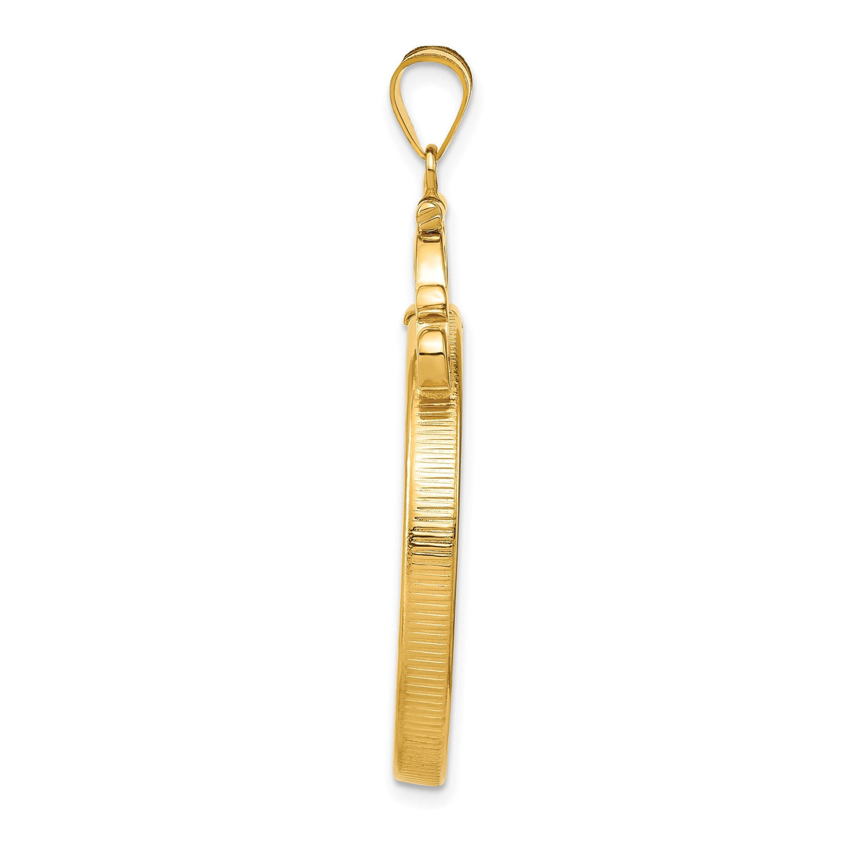 30 mm 14k Yellow Gold coin bezel for 30 mm Coin — alternate view