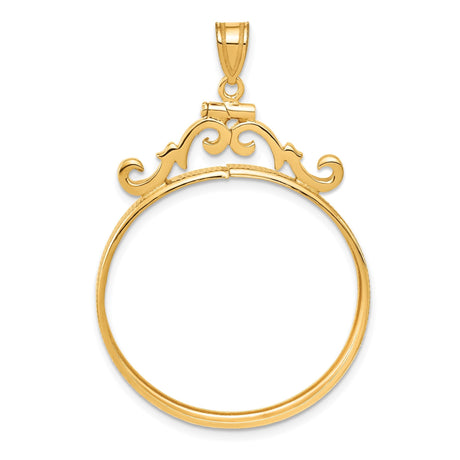 30 mm 14k Yellow Gold coin bezel for 30 mm Coin