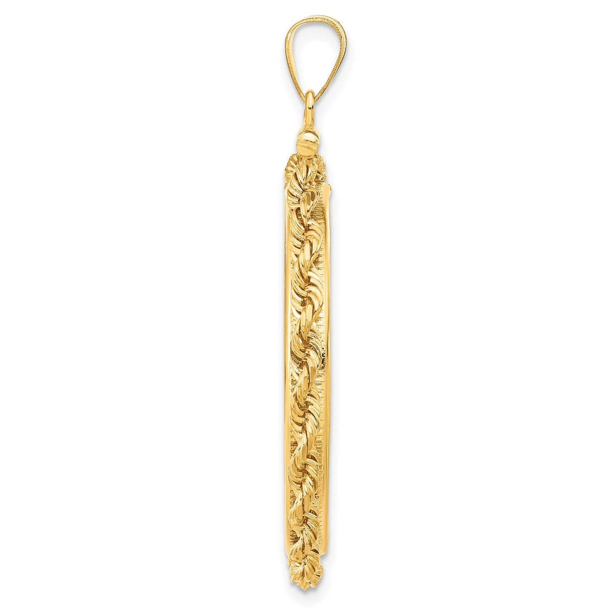 30 mm 14k Yellow Gold coin bezel for 30 mm Coin — alternate view