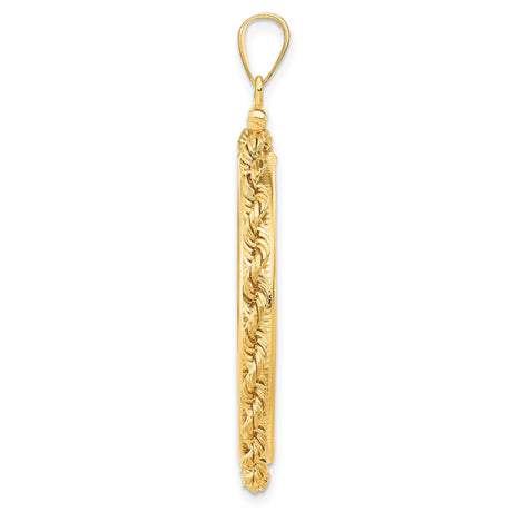 30 mm 14k Yellow Gold coin bezel for 30 mm Coin — alternate view