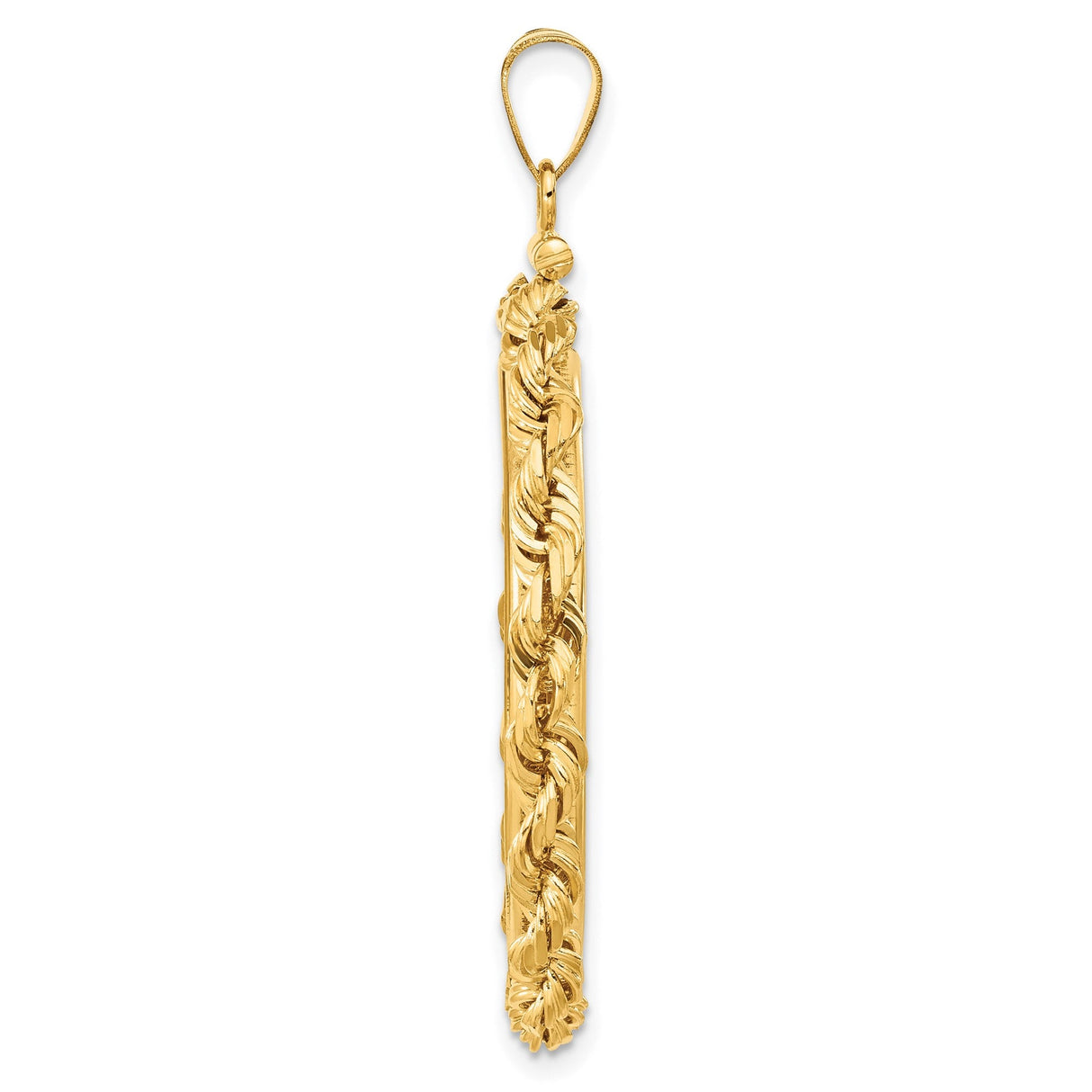 30 mm 14k Yellow Gold coin bezel for 30 mm Coin — alternate view