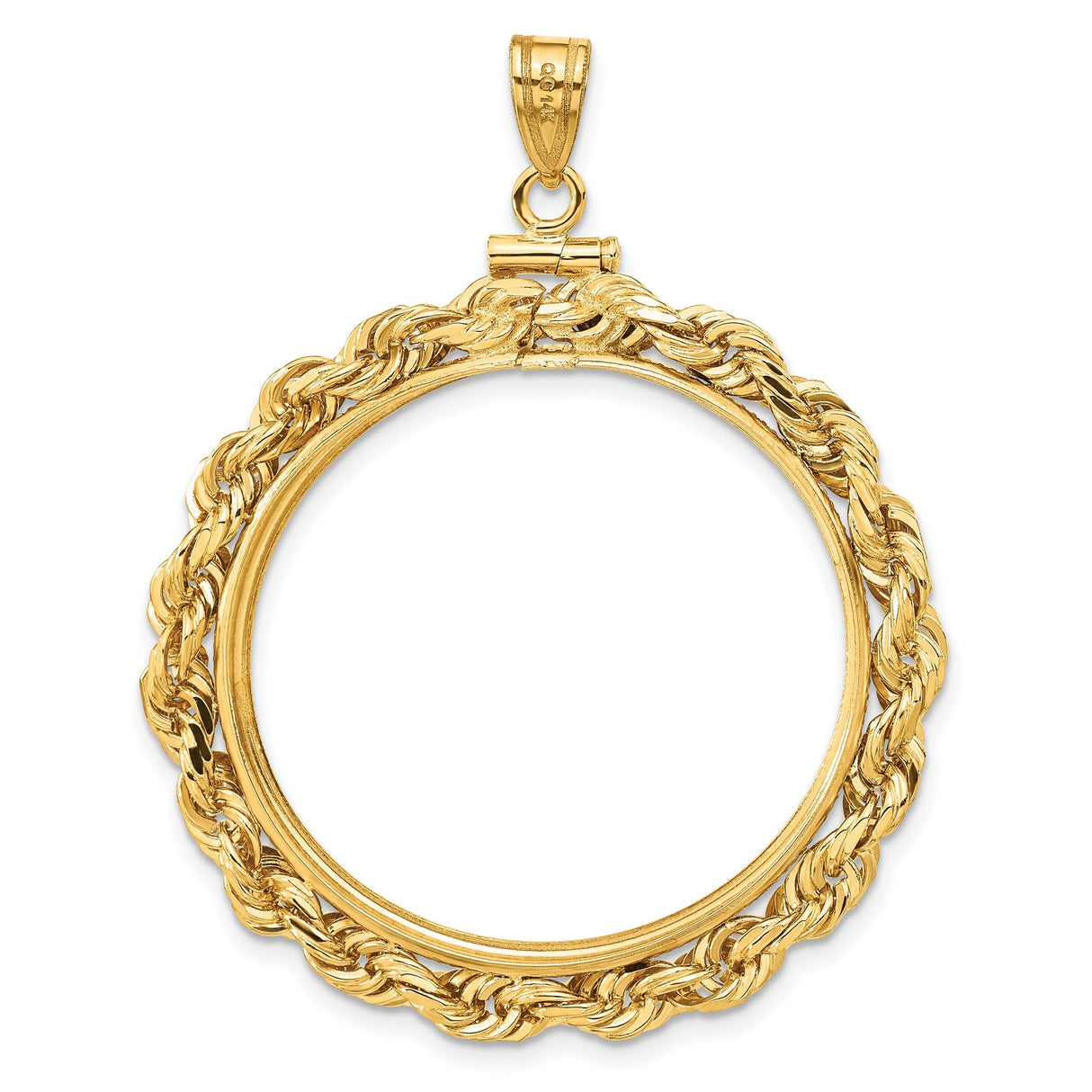 30 mm 14k Yellow Gold coin bezel for 30 mm Coin — additional image