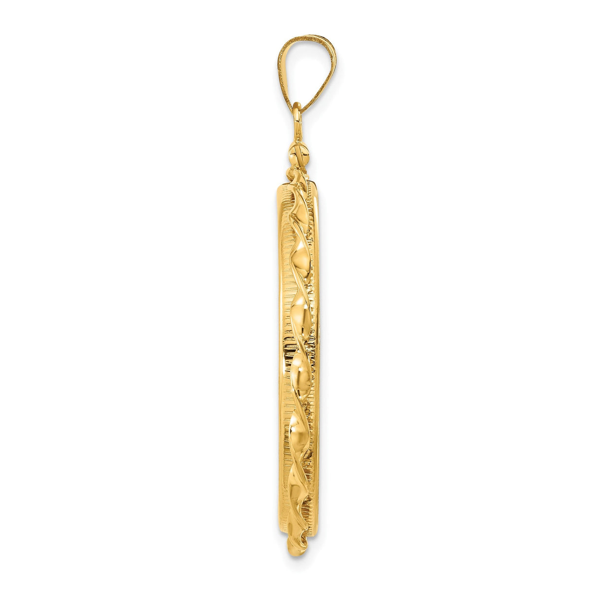30 mm 14k Yellow Gold coin bezel for 30 mm Coin — alternate view