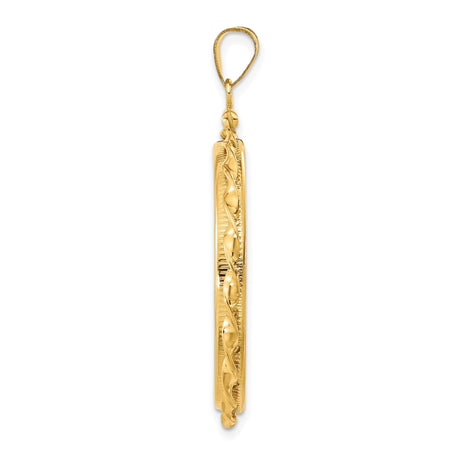 30 mm 14k Yellow Gold coin bezel for 30 mm Coin — alternate view