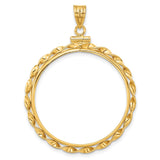 30 mm 14k Yellow Gold coin bezel for 30 mm Coin — additional image