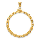 30 mm 14k Yellow Gold coin bezel for 30 mm Coin
