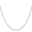 14K White Gold 0.9 mm Box Chain Necklace, Polished