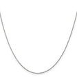 14K White Gold 0.8 mm Polished Chain Necklace, Solid