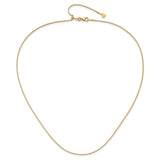 14K Yellow Gold 0.9 mm Box Chain Necklace, Polished alternate angle