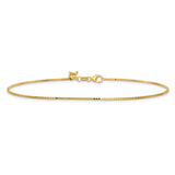 14K Yellow Gold 1 mm Box Chain Necklace, Polished alternate angle