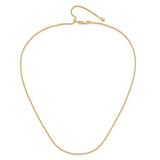 14K Yellow Gold 1.4 mm Polished Chain Necklace alternate angle