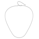 14K White Gold 1.4 mm Polished Chain Necklace alternate angle