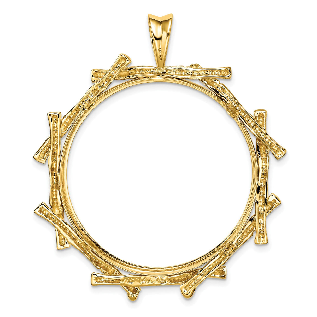 32 mm 14k Yellow Gold coin bezel for 32 mm Coin — additional image