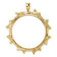 32 mm 14k Yellow Gold coin bezel for 32 mm Coin