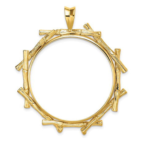 32 mm 14k Yellow Gold coin bezel for 32 mm Coin